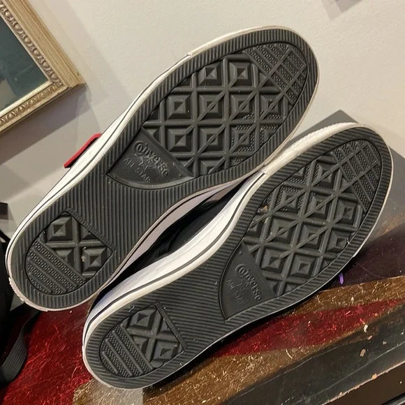 Converse Black High-Top Sneakers with Red Accents - Picture 12 of 14